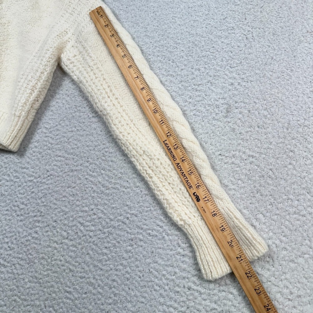 & Other Stories Sweater Womens Small Cardigan Alpaca Wool Blend Cable Knit Ivory - Picture 10 of 11
